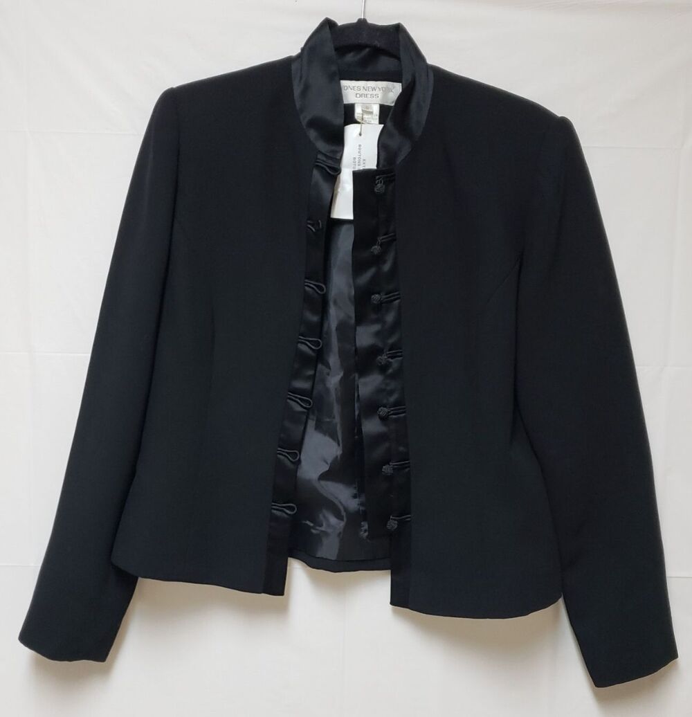 Jones New York Women’s Black Long Sleeve Formal Cropped Evening Jacket 8 NWT